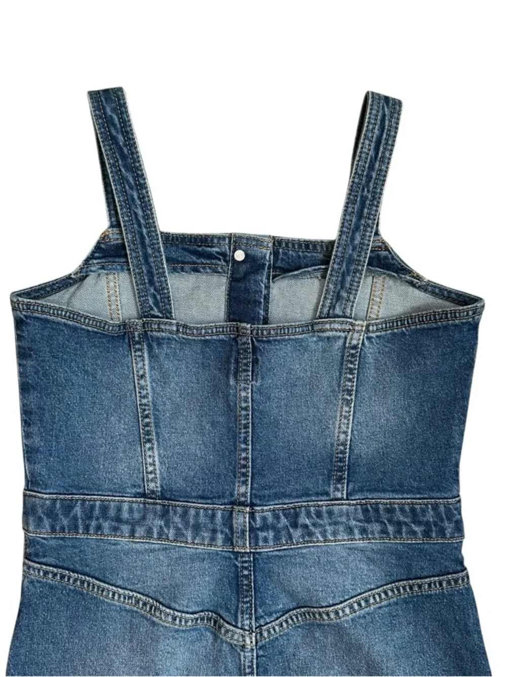 GAP Denim Skirt Overalls Skirtall Medium Wash Button Up Dress Size Girls XL